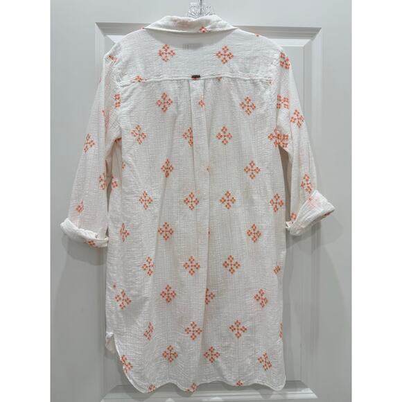 Maaji White Long Shirt with Embroidery  Size

 S - Picture 4 of 5